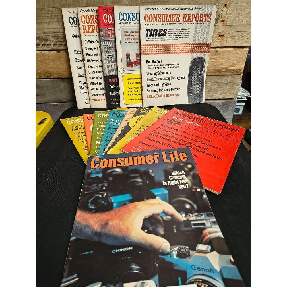 Lot of 14 VTG Consumer Reports / Life Magazines from 1971-1973